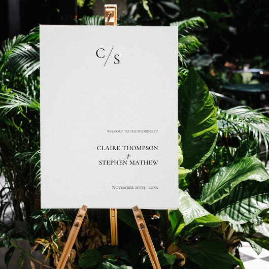 Minimalistische eenvoudige elegante verwelkoming v poster