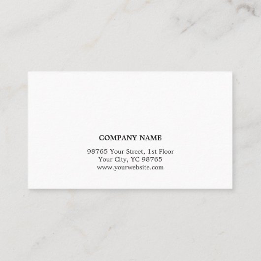 Minimalistische eenvoudige elegante witte consulta visitekaartje (Achterkant)