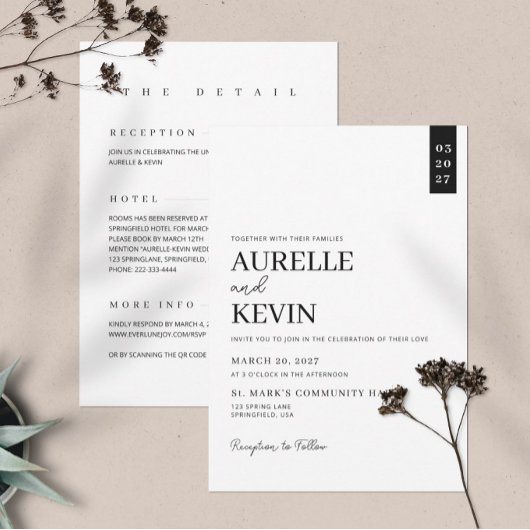 Minimalistische Eenvoudige Elegante Witte QR Code  Kaart