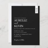 Minimalistische Eenvoudige Elegante Zwarte QR Code Kaart (Voorkant)
