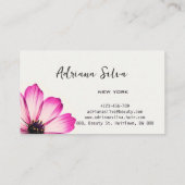 Minimalistische Eenvoudige Elegantie Bloem Visitekaartje (Achterkant)