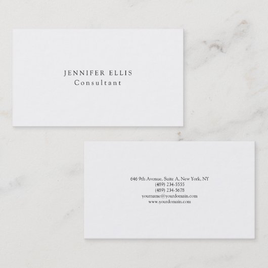 Minimalistische, eenvoudige en originele professio visitekaartje (Voorkant / Achterkant)