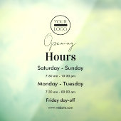 minimalistische eenvoudige en professionele openin raamsticker (Vel 3)