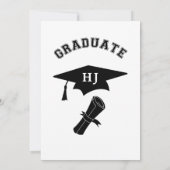 Minimalistische Eenvoudige Foto Afstudeer Uitnodig Kaart (Achterkant)