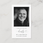 Minimalistische Eenvoudige Foto Begrafenisgebed Ka Visitekaartje (Voorkant)