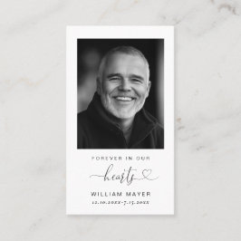 Minimalistische Eenvoudige Foto Begrafenisgebed Ka Visitekaartje