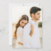 Minimalistische eenvoudige foto Bewaar de uitnodig Save The Date (Achterkant)