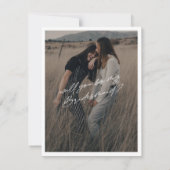 Minimalistische eenvoudige foto bruidsmeisje voors kaart (Achterkant)