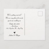 Minimalistische eenvoudige foto bruiloft briefkaart (Achterkant)