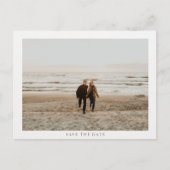 Minimalistische eenvoudige foto bruiloft briefkaart (Voorkant)