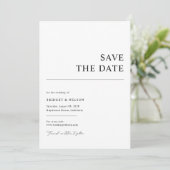 Minimalistische Eenvoudige Fotobruiloft Sla de Dat Save The Date (Staand voorkant)