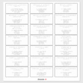 Minimalistische eenvoudige gast Adresetiketten Sticker (Vel)