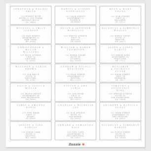 Minimalistische eenvoudige gast Adresetiketten Sticker