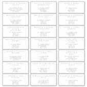 Minimalistische eenvoudige gast Adresetiketten Sticker (Voorkant)