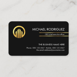 Minimalistische Eenvoudige Gouden CEO-Lijnen Visitekaartje