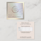 Minimalistische eenvoudige gouden folie holografis afsprakenkaartje (Voorkant / Achterkant)