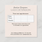 Minimalistische eenvoudige gouden folie holografis afsprakenkaartje (Achterkant)