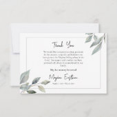 Minimalistische eenvoudige groen orthodoxe begrafe bedankkaart (Voorkant)