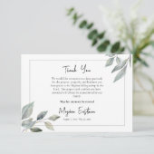 Minimalistische eenvoudige groen orthodoxe begrafe bedankkaart (Staand voorkant)