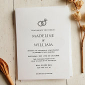 Minimalistische Eenvoudige Hand Getrokken Ringen T Kaart