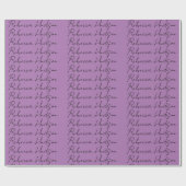 Minimalistische Eenvoudige Handgeschreven Eigen Na Cadeaupapier (Vlak)