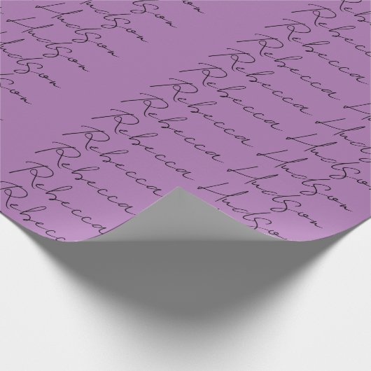 Minimalistische Eenvoudige Handgeschreven Eigen Na Cadeaupapier (Hoek)