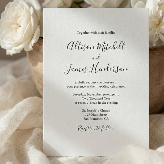 Minimalistische Eenvoudige Handgeschreven Script T Kaart