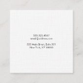 Minimalistische eenvoudige handgetekende boomtak vierkante visitekaartje (Achterkant)