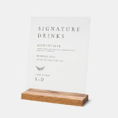 Minimalistische Eenvoudige Handtekening Drinken Tr Acryl Bord (Hoek)