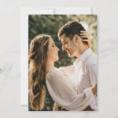 Minimalistische eenvoudige hedendaagse foto bruilo kaart (Achterkant)