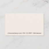 Minimalistische eenvoudige Ivory Cream Clean Job T Visitekaartje (Achterkant)