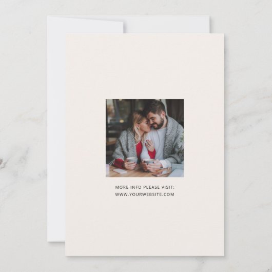 Minimalistische Eenvoudige Kalender Trouwen save t Save The Date (Achterkant)