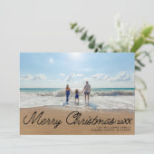 Minimalistische eenvoudige kerstscript overlay 1 f feestdagenkaart (Staand voorkant)