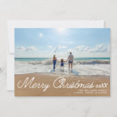 Minimalistische eenvoudige kerstscript overlay 1 f feestdagenkaart (Voorkant)