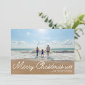 Minimalistische eenvoudige kerstscript overlay 1 f feestdagenkaart (Staand voorkant)