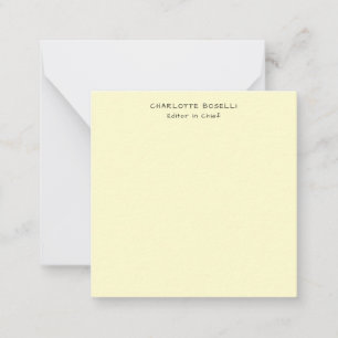 Minimalistische Eenvoudige Klassieke Professionele Notitiekaartje