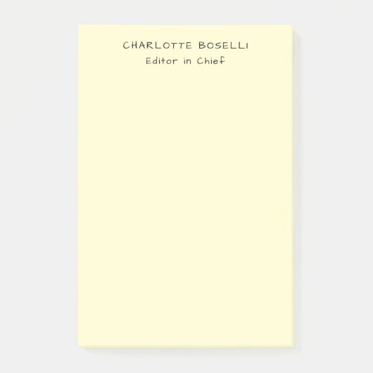 Minimalistische Eenvoudige Klassieke Professionele Post-it® Notes (Voorkant)