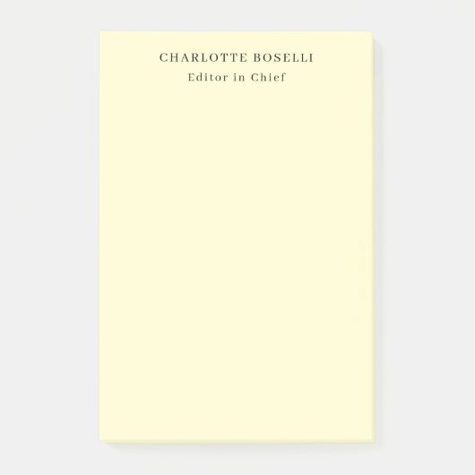 Minimalistische Eenvoudige Klassieke Professionele Post-it® Notes (Voorkant)