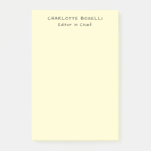 Minimalistische Eenvoudige Klassieke Professionele Post-it® Notes (Voorkant)