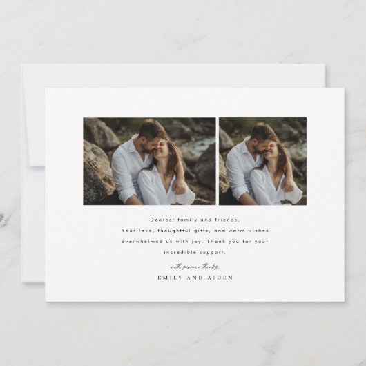 Minimalistische eenvoudige liefde en Bedankt trouw (Achterkant)