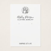 Minimalistische eenvoudige logo sieraden oorbel di visitekaartje (Voorkant)