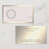 Minimalistische, eenvoudige luxe, lichtgevende log klantenkaartje (Voorkant / Achterkant)