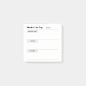 Minimalistische eenvoudige maaltijdbereiding post-it® notes (Voorkant)