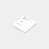 Minimalistische eenvoudige maaltijdbereiding post-it® notes (Schuin)