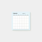 Minimalistische eenvoudige maandelijkse plannerkal post-it® notes (Voorkant)