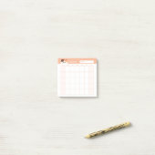 Minimalistische eenvoudige maandelijkse plannerkal post-it® notes (Op bureau)