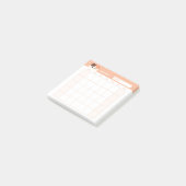 Minimalistische eenvoudige maandelijkse plannerkal post-it® notes (Schuin)
