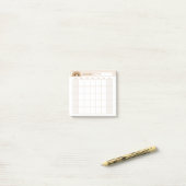 Minimalistische eenvoudige maandelijkse plannerkal post-it® notes (Op bureau)