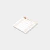 Minimalistische eenvoudige maandelijkse plannerkal post-it® notes (Schuin)