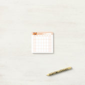 Minimalistische eenvoudige maandelijkse plannerkal post-it® notes (Op bureau)